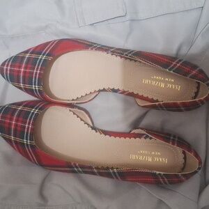 Isaac Mizrahi Tartan D' Orsay Flats